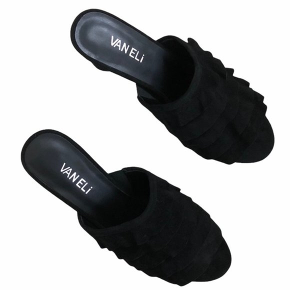 Vaneli Ruffle Suede 3" Heel - Picture 7 of 9